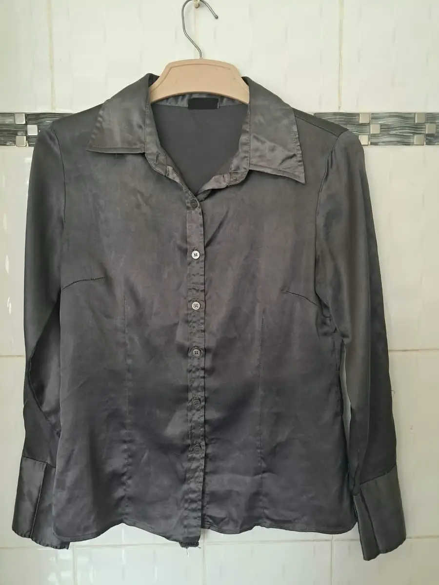 ✨ PRELOVED: IMAGE Ladies Satin Button-Up Blouse – Size 32