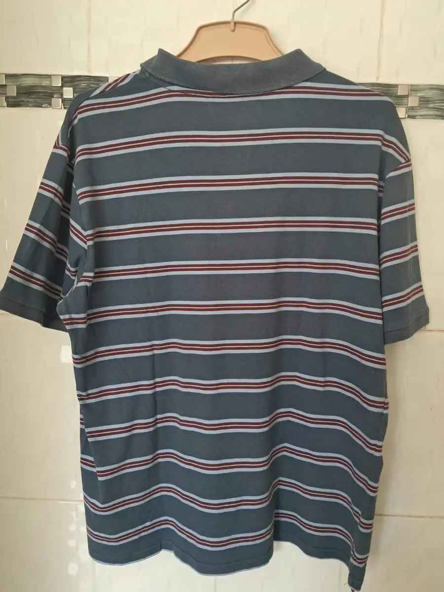 👕 PRELOVED: STONE HARBOUR Men's Striped Golf Shirt – Size L