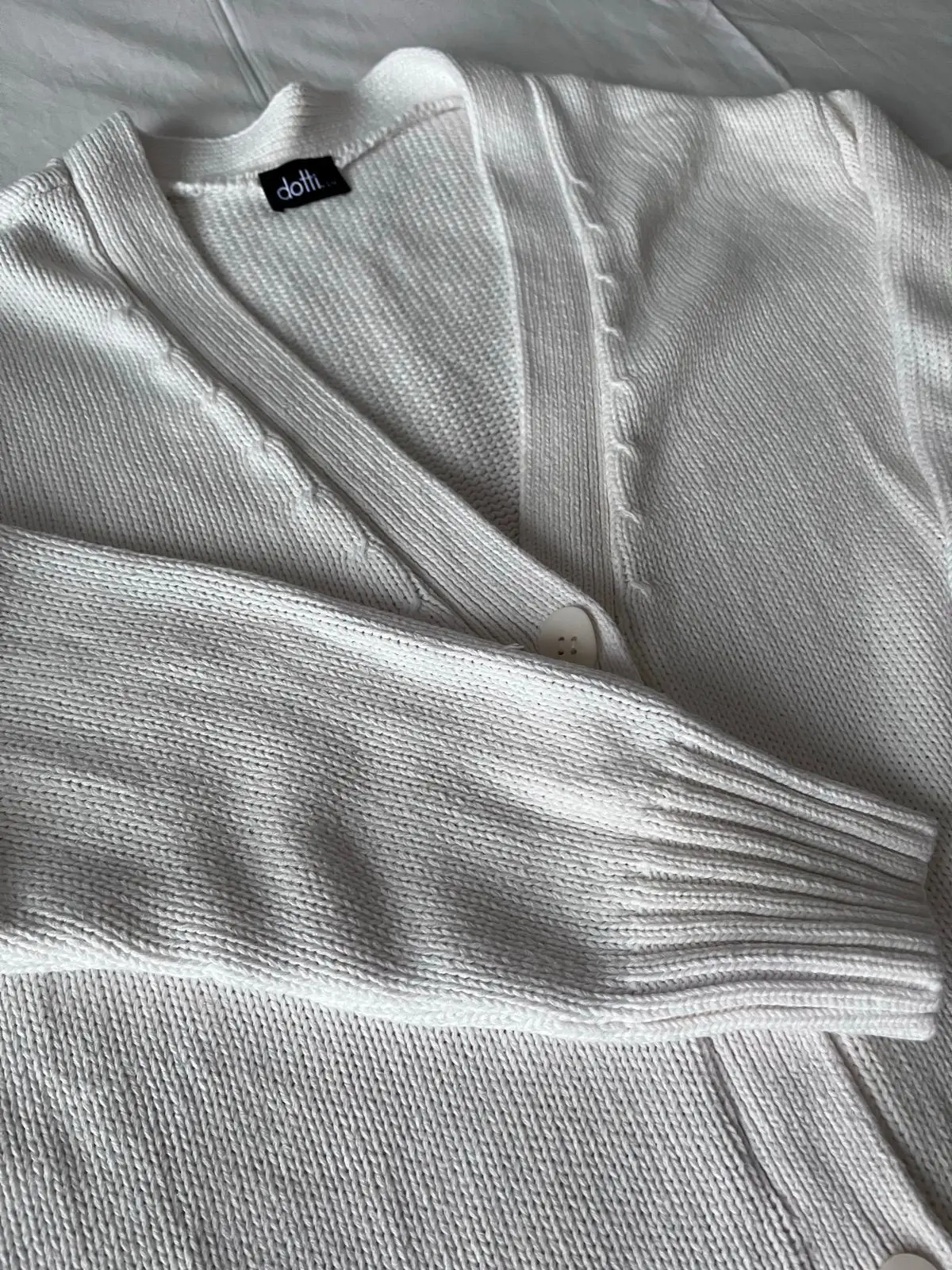 Dotti White Knit Cardigan