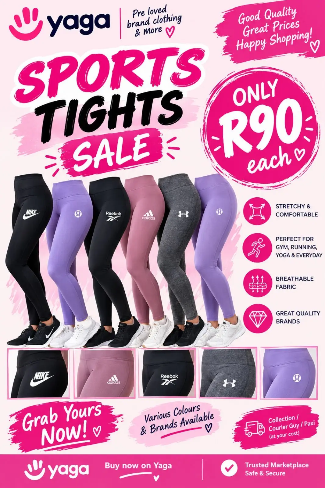 Sports Tights Activewear Leggings Various Brands