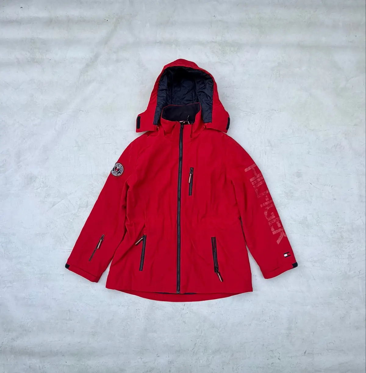 Tommy Hilfiger Red Hooded Jacket
