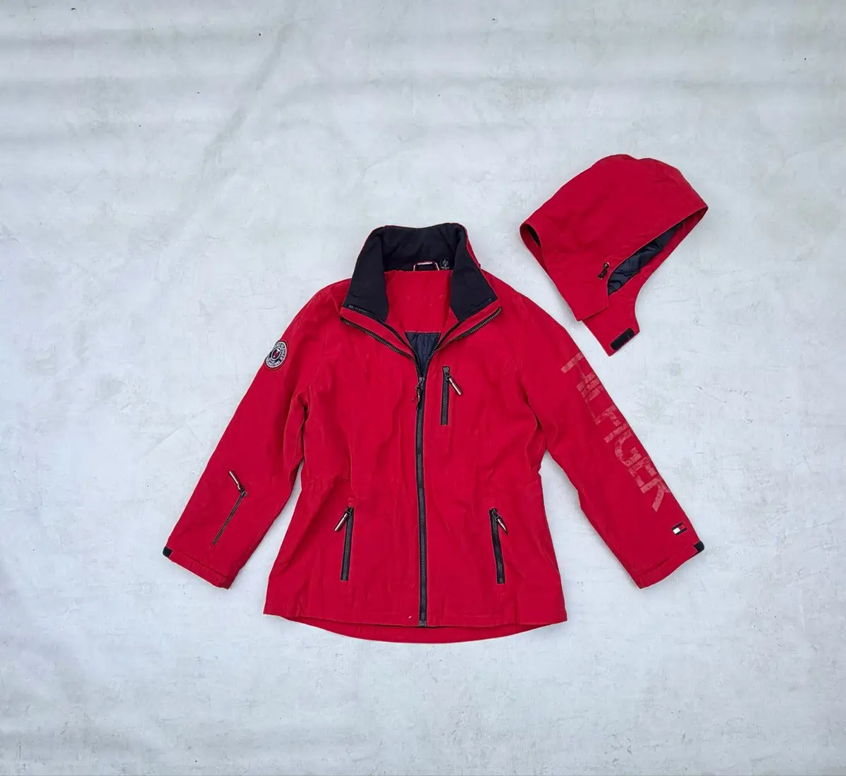 Tommy Hilfiger Red Hooded Jacket