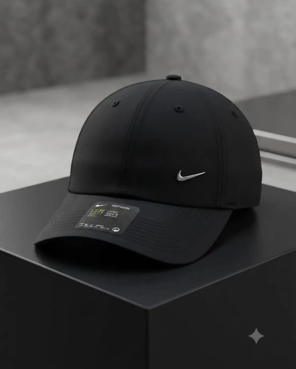 Nike Metal Swoosh Black Cap
