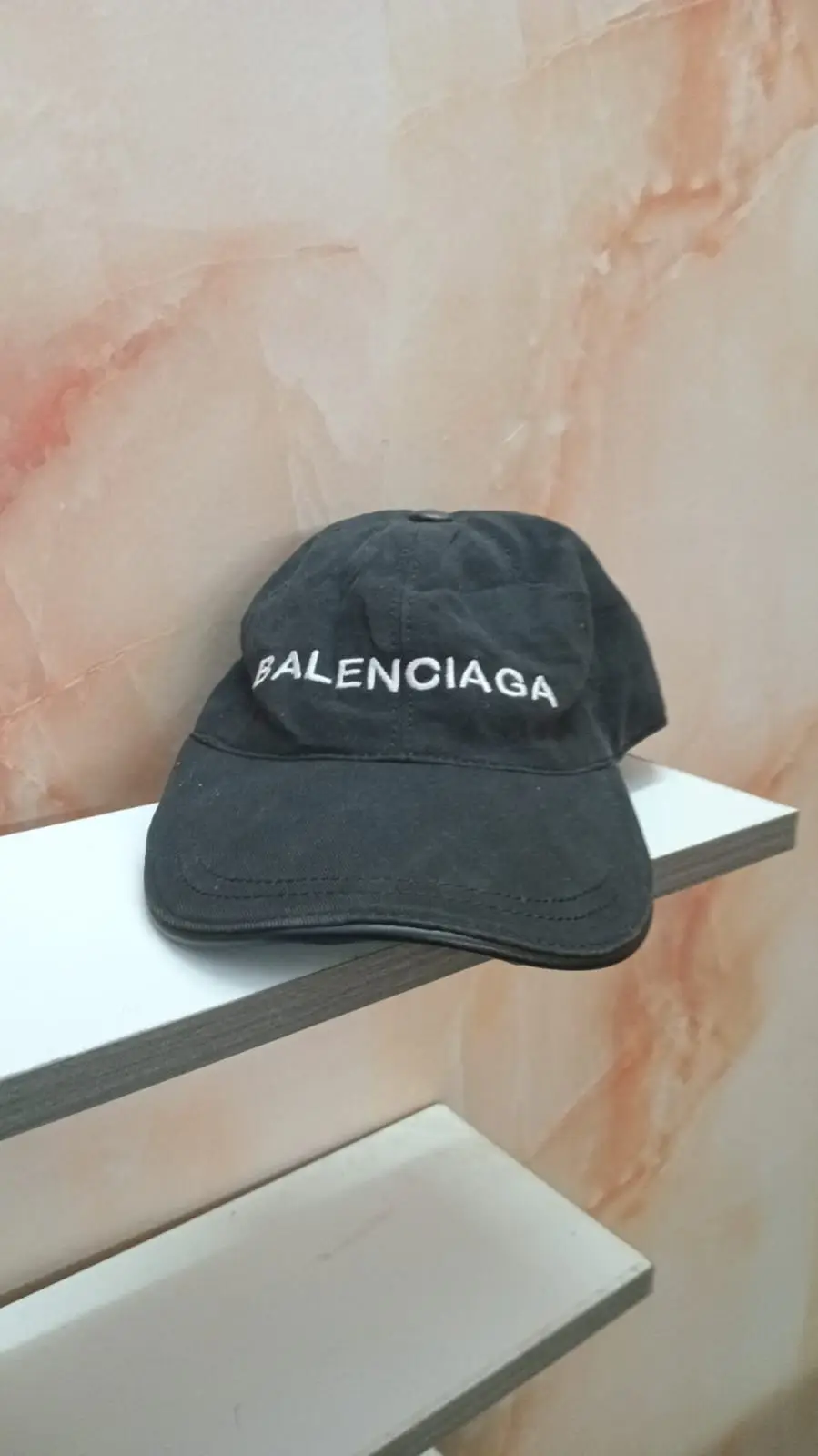 Balenciaga Black Embroidered Cap