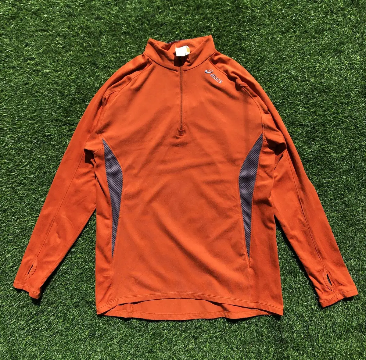 Asics Orange Quarter-Zip Running Top
