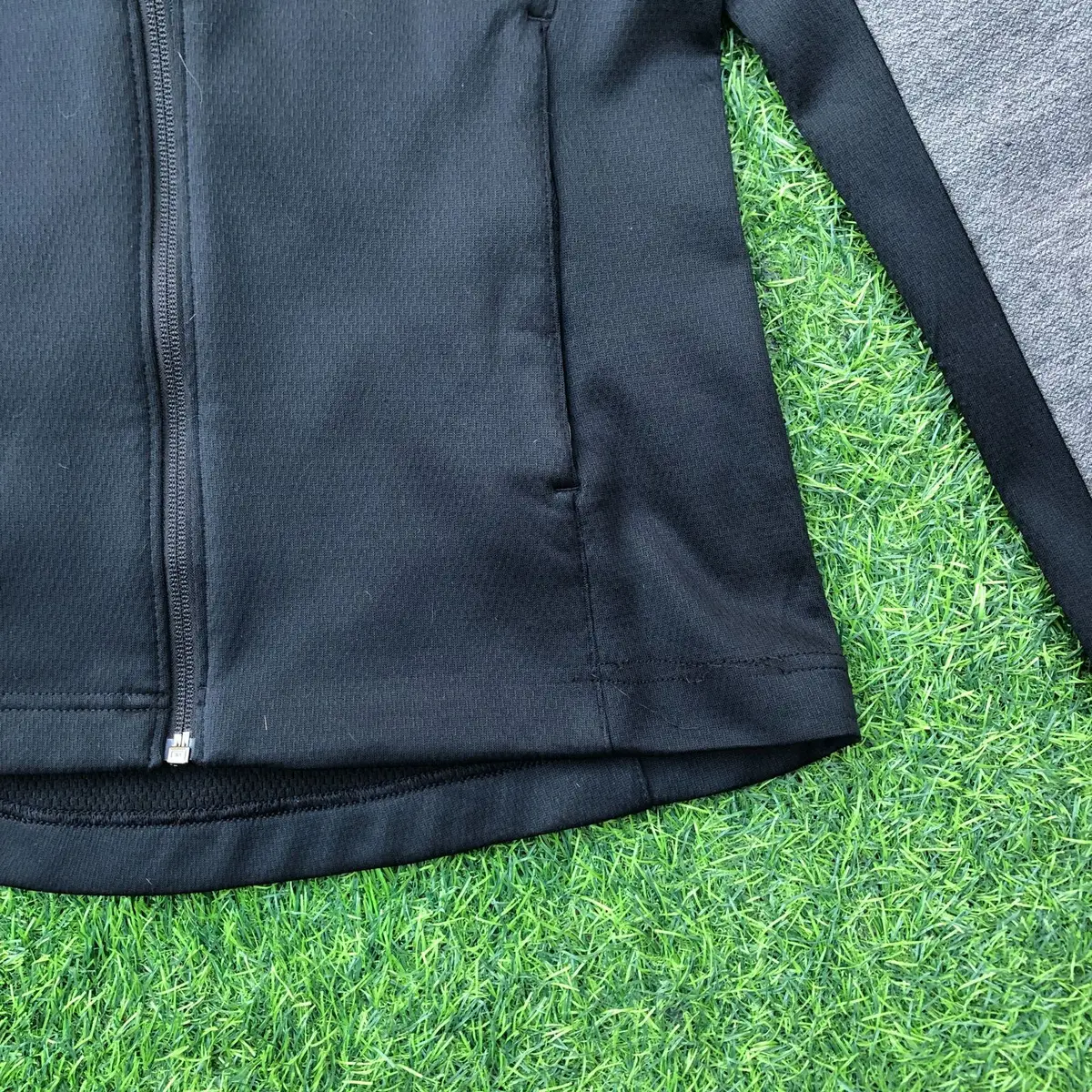 Adidas Black and Grey Athletic Zip-Up Jacket