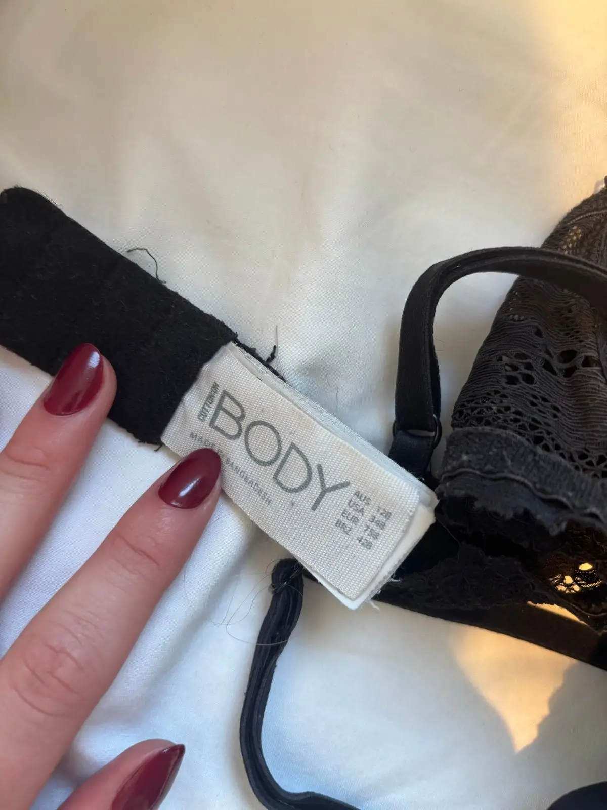 Cotton On Black Lace Bra Size 34