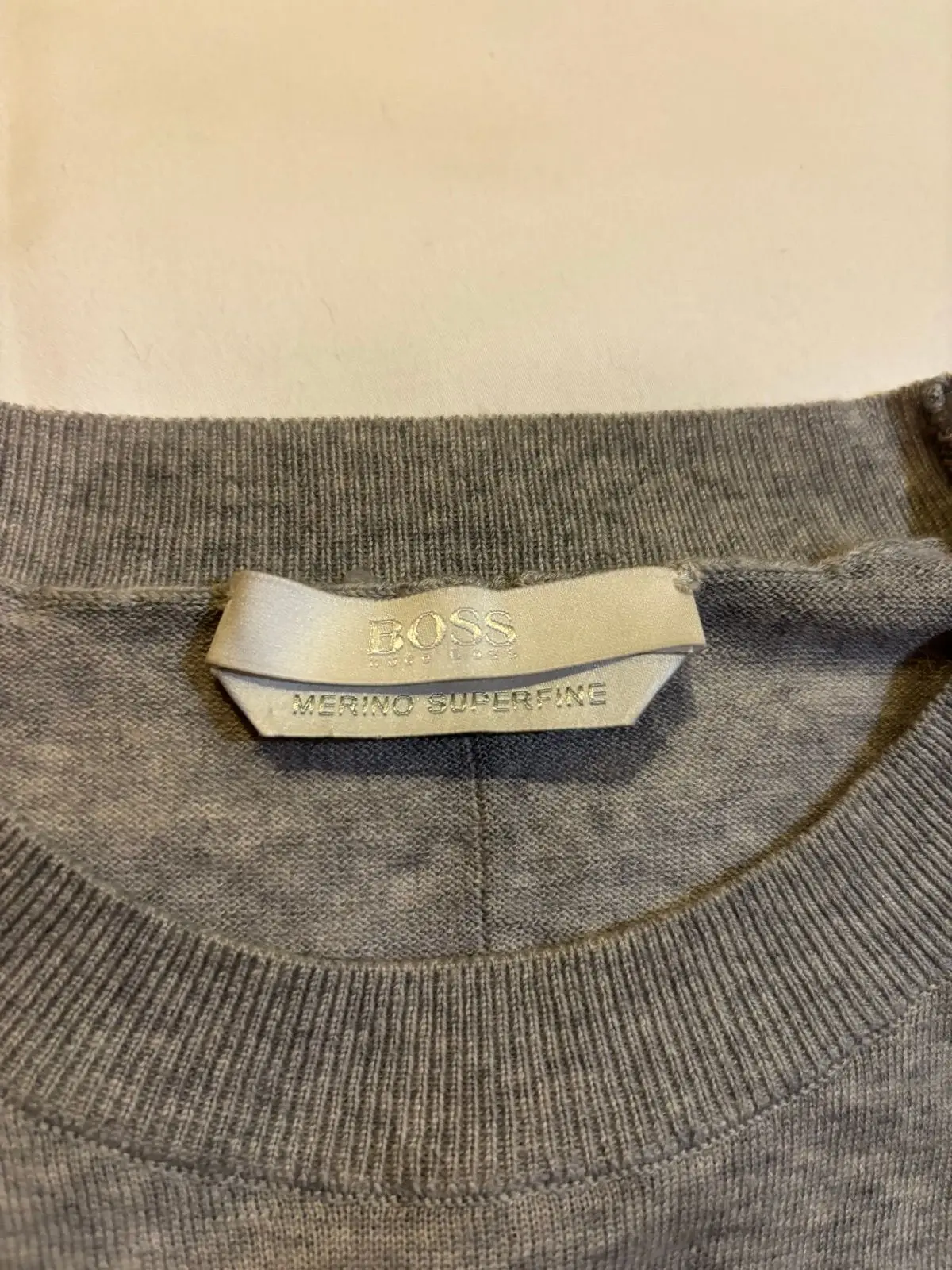 Hugo Boss Grey Long Sleeve Top