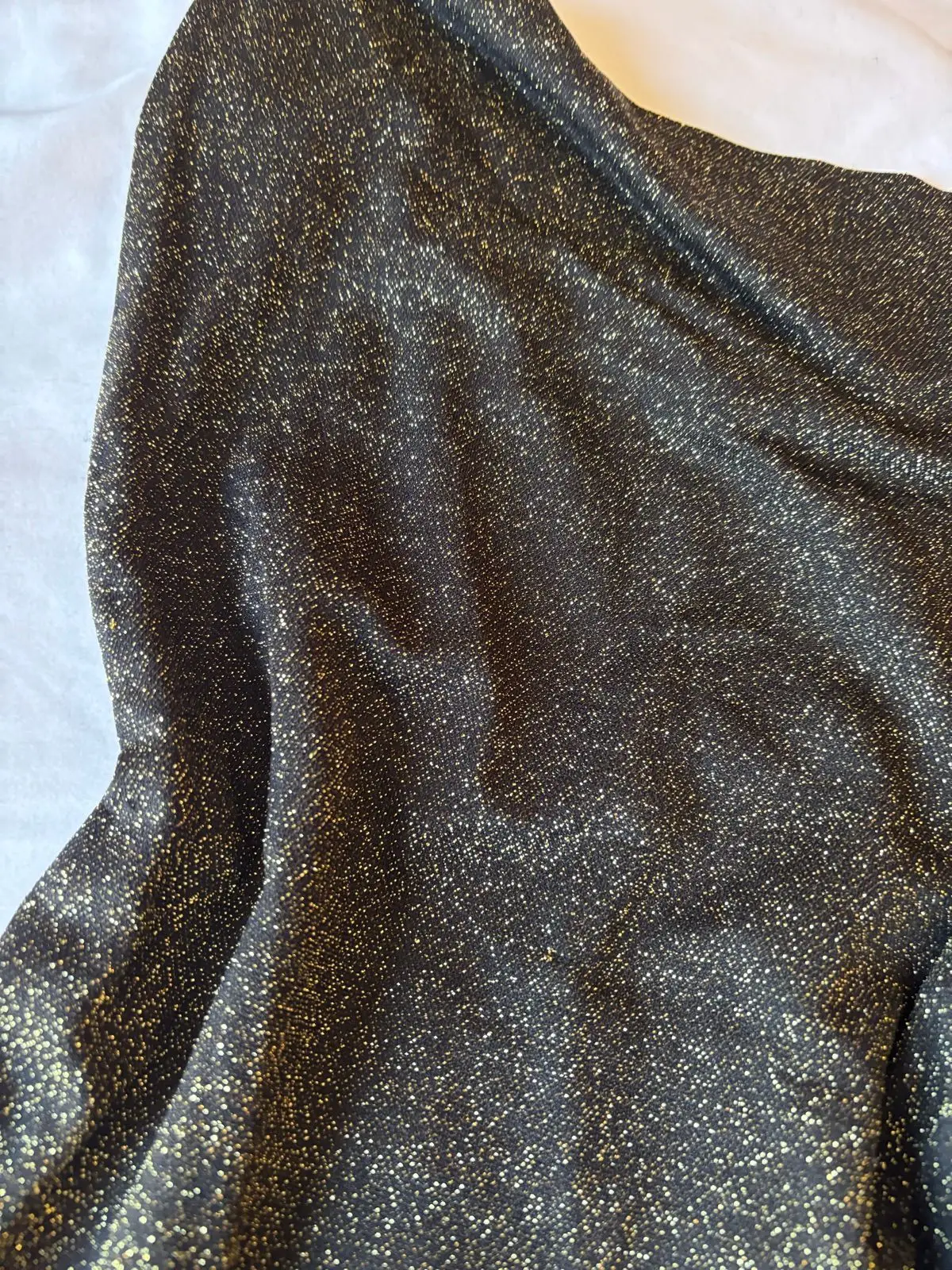 Black and Gold Sparkly Slip Dress
