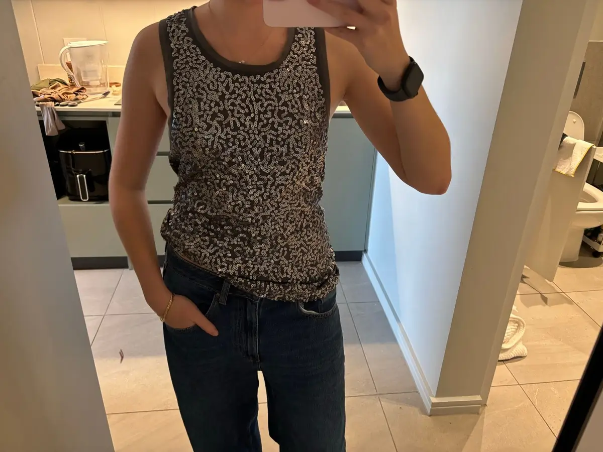 Silvian Heach Sequin Embellished Sleeveless Top