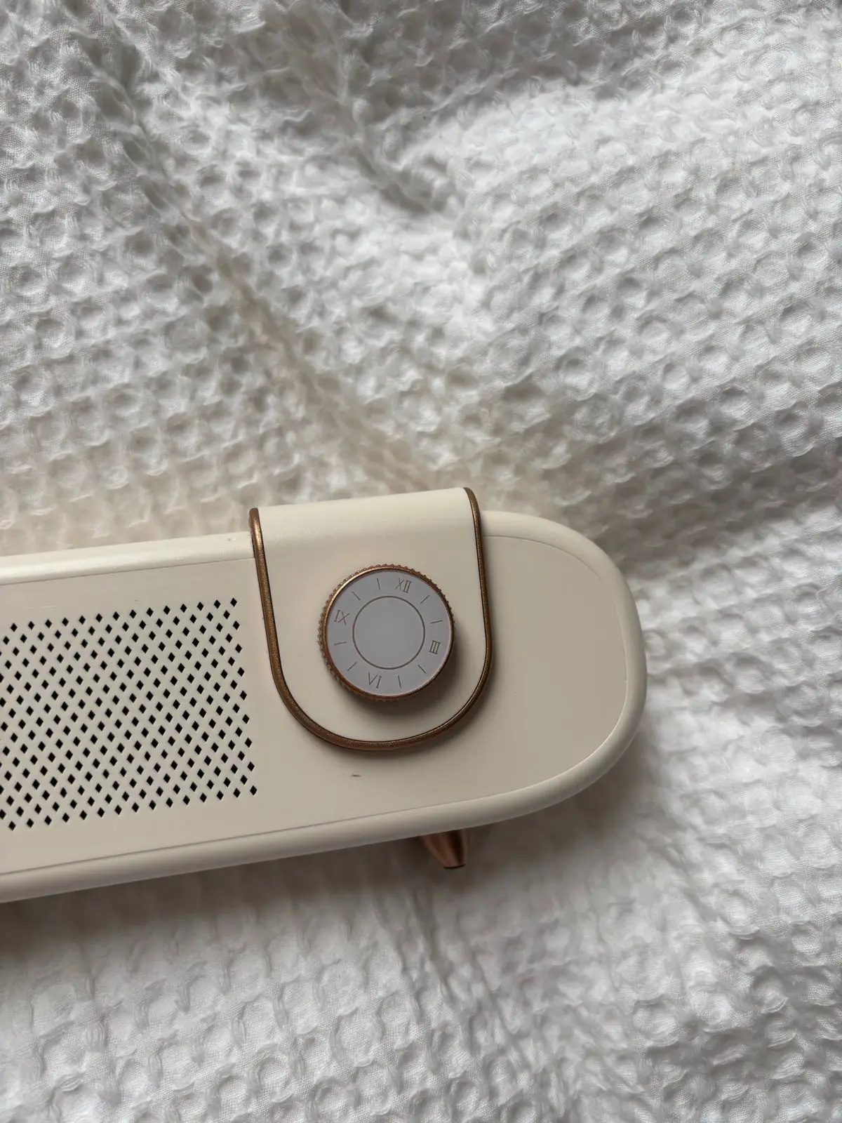 Cream and Rose Gold Portable Bluetooth Speaker