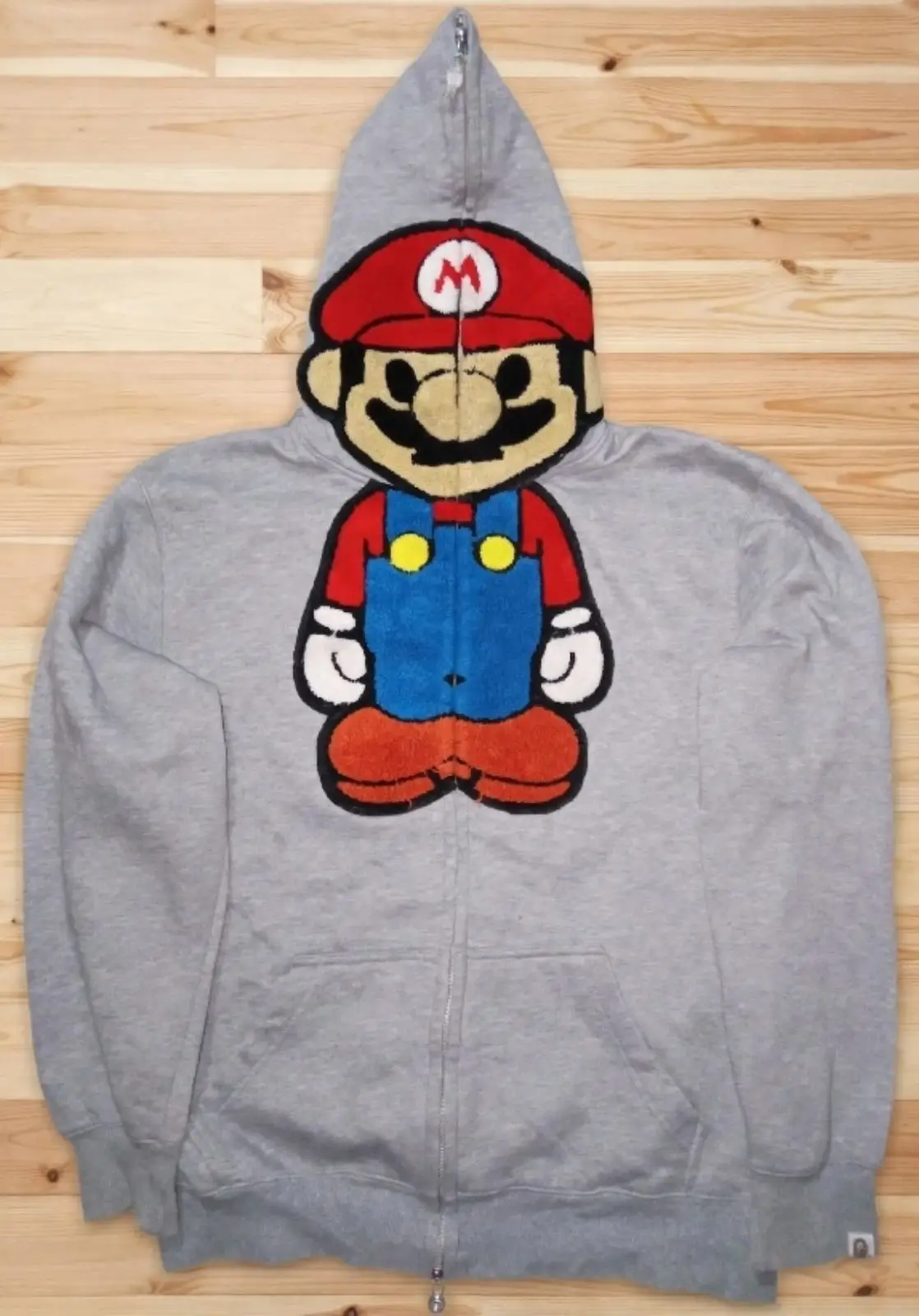 Baby Milo x Super Mario Full Zip Grey Hoodie