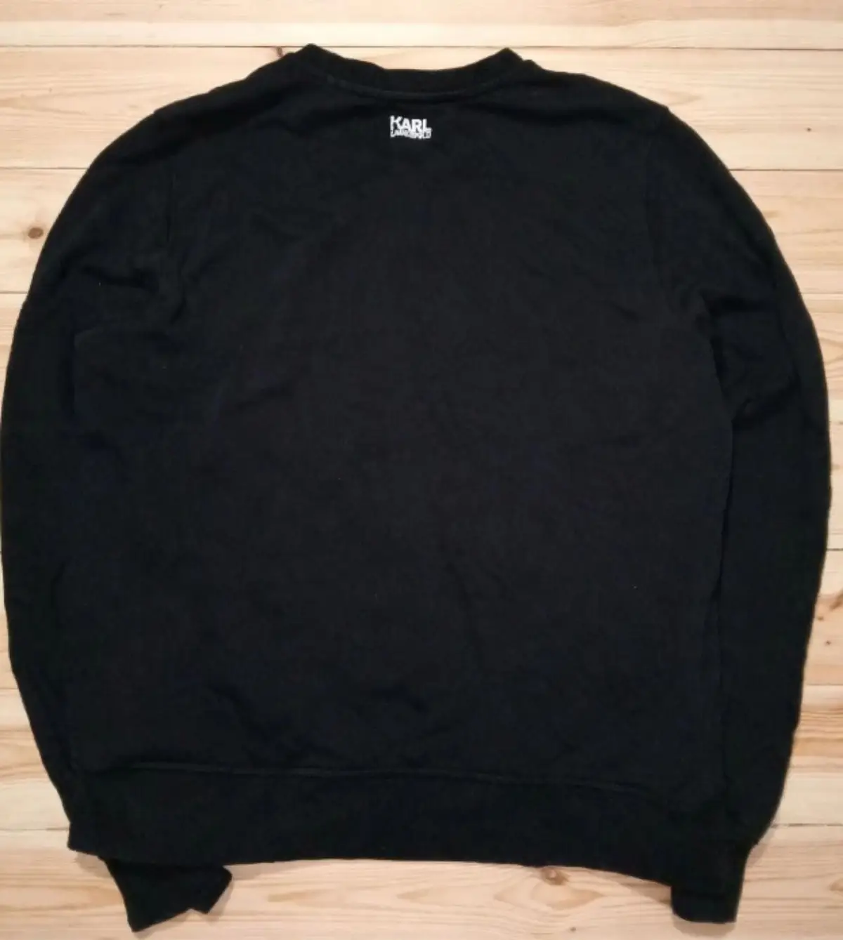 Karl Lagerfeld Black Sweatshirt with Outline Logo