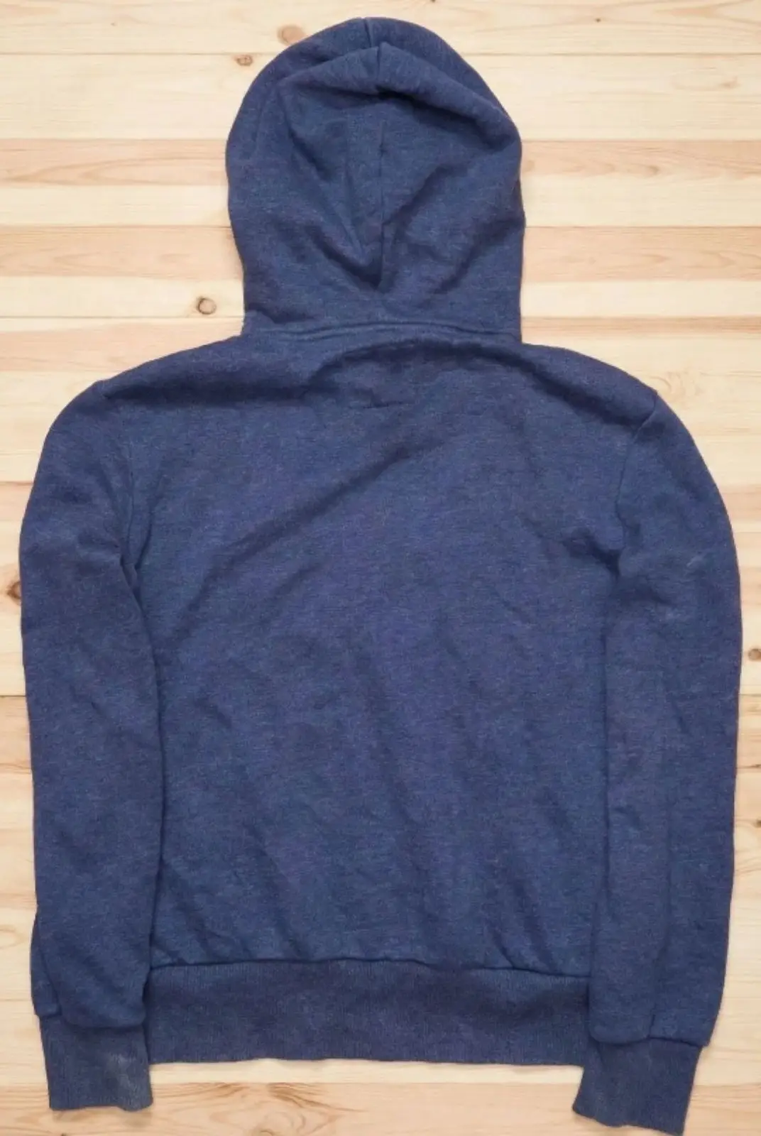 Superdry Blue Hoodie with Yellow Graphic