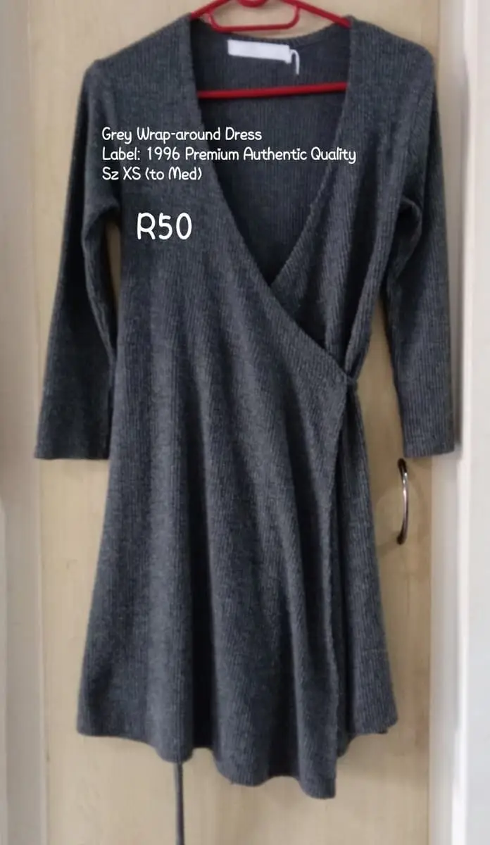 Vintage Grey wrap around Dress