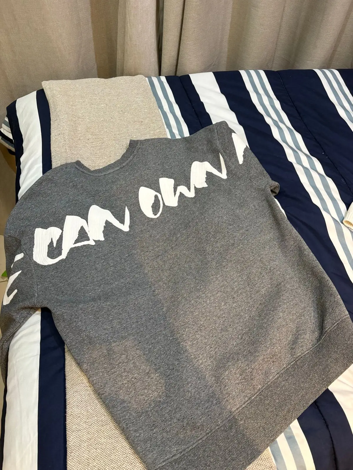 H&M Grey XO Crewneck Sweatshirt
