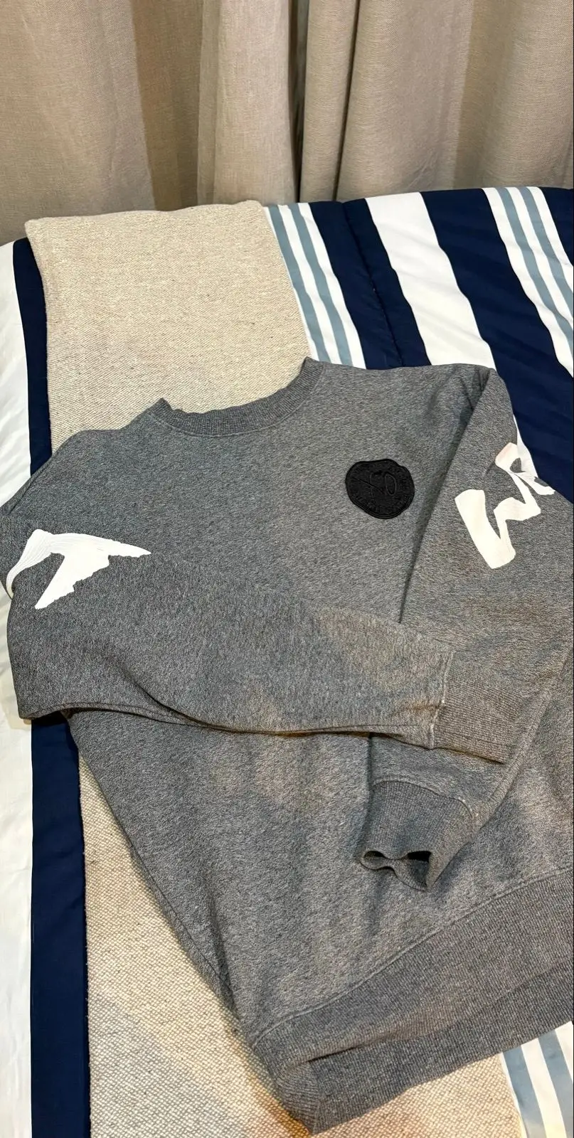 H&M Grey XO Crewneck Sweatshirt