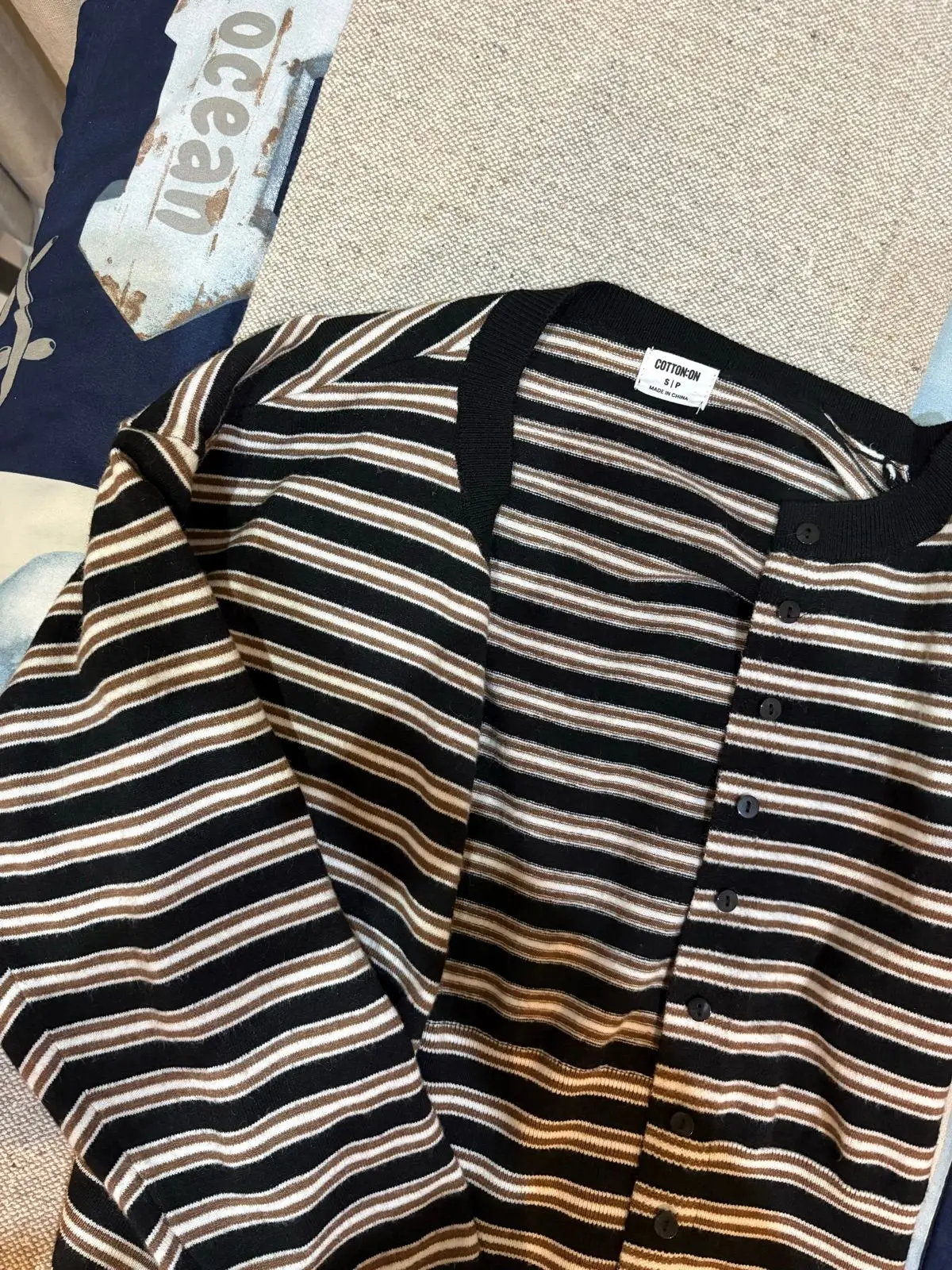 Cotton On Striped Cardigan Size S