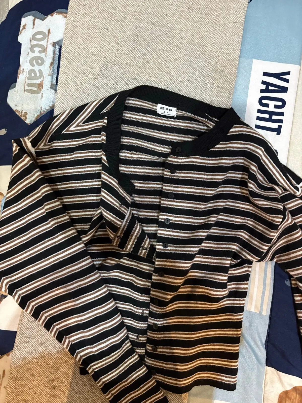 Cotton On Striped Cardigan Size S