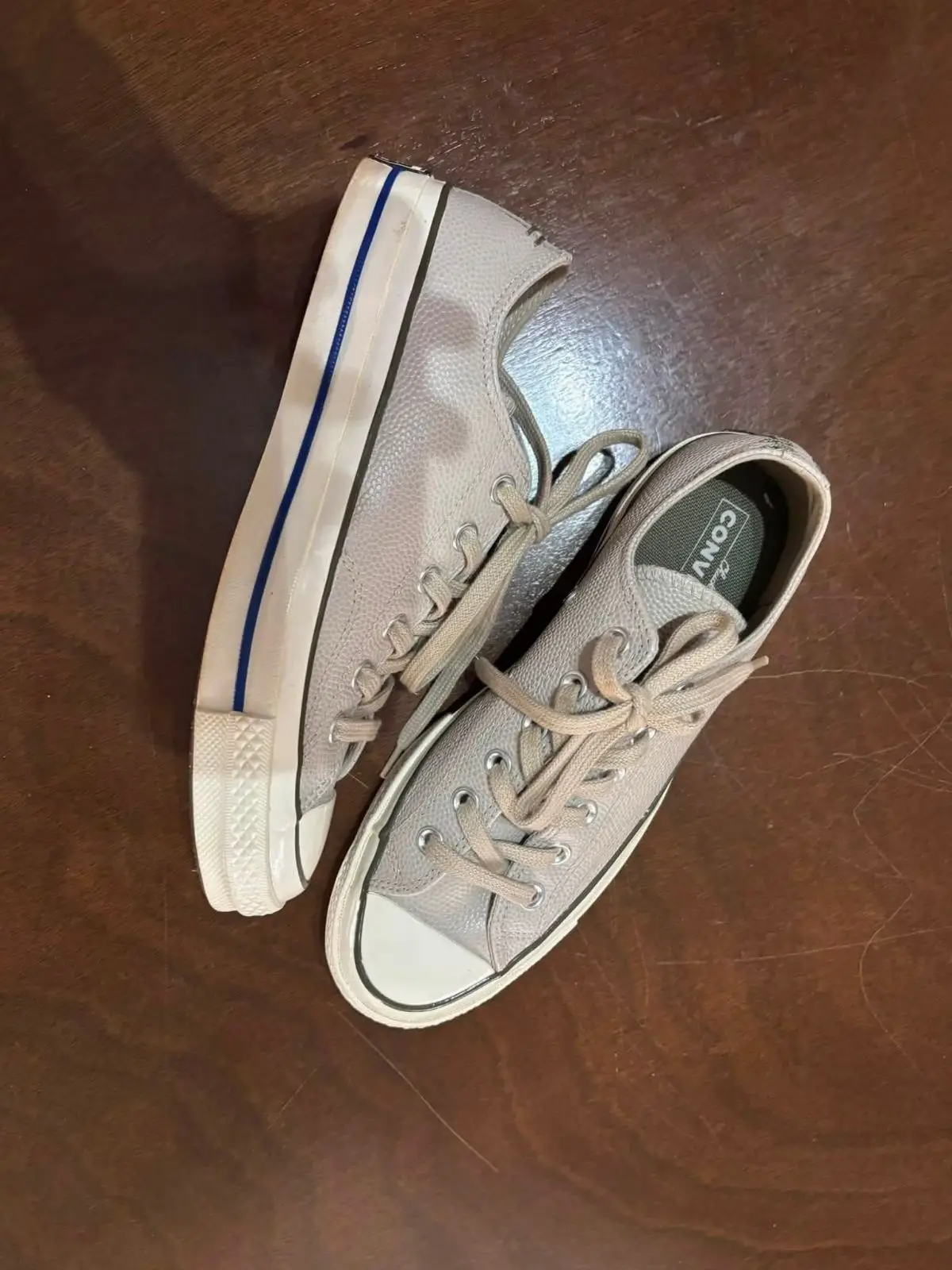 Converse Low-Top Grey Leather Sneakers