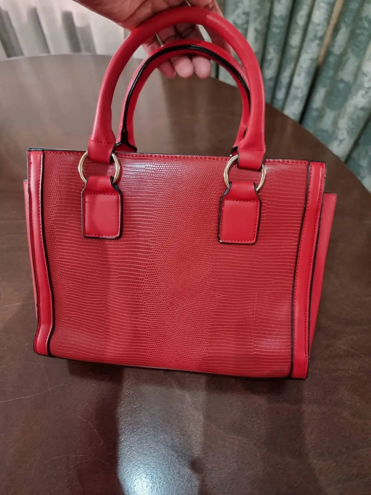 Foschini Red Handbag with Chain Detail
