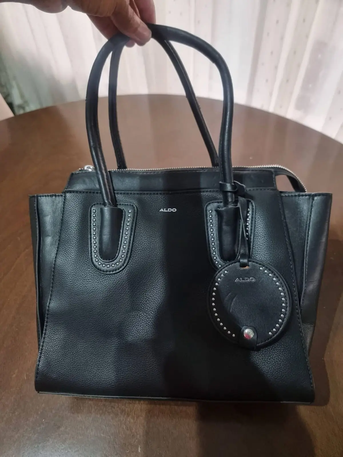 Aldo Black Structured Handbag
