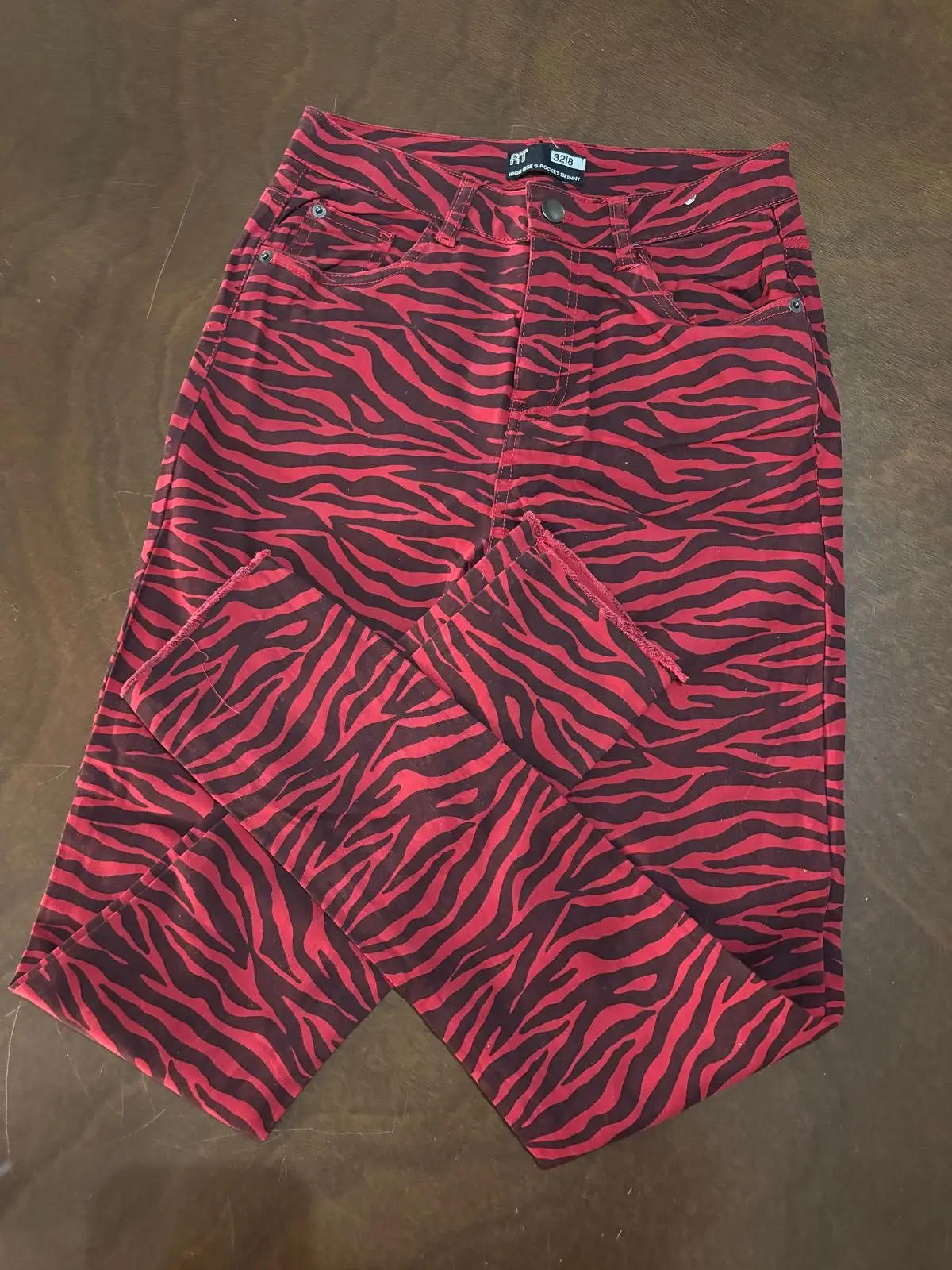 Mr Price Red Zebra Print Skinny Jeans