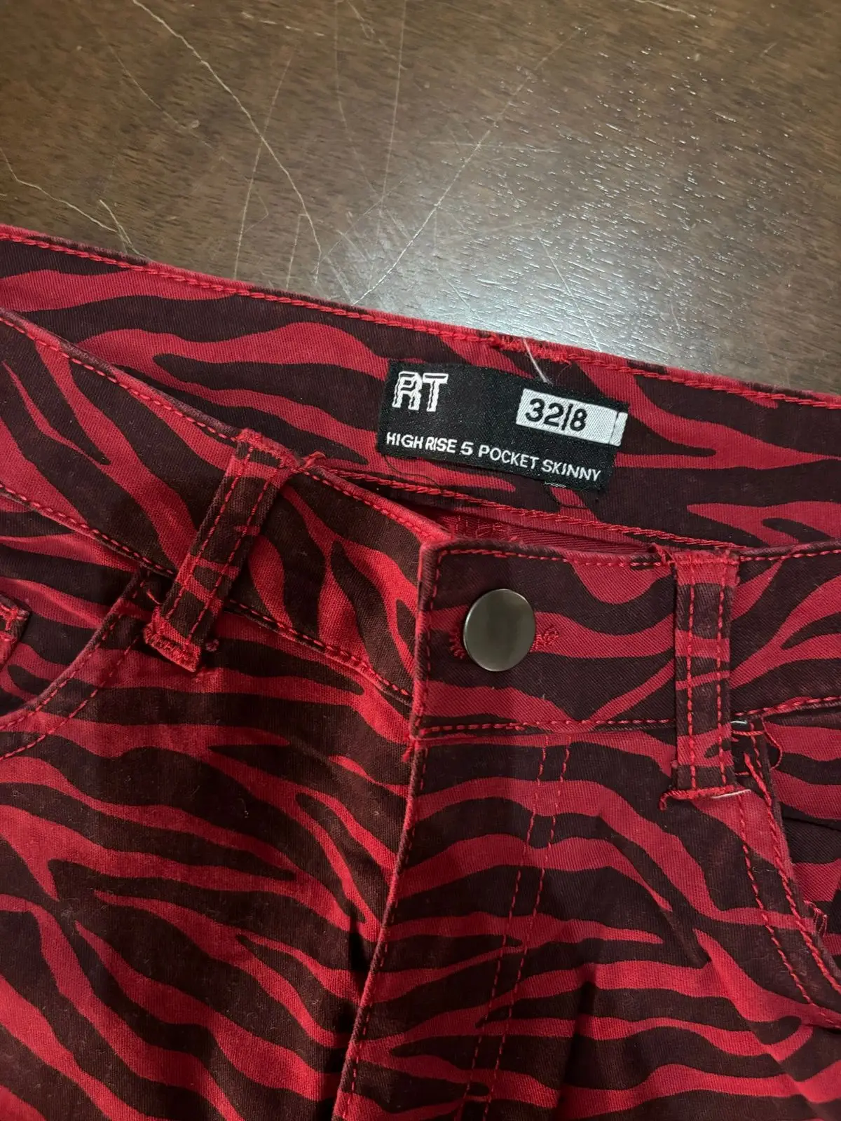 Mr Price Red Zebra Print Skinny Jeans