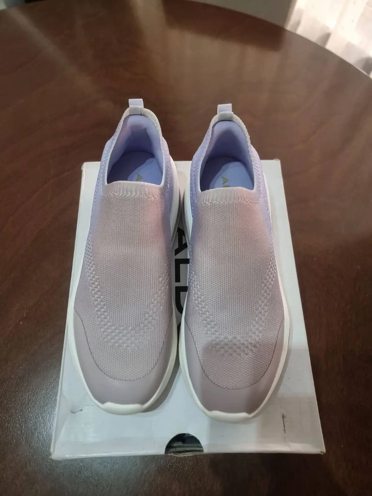 Aldo Purple Knit Slip-On Sneakers