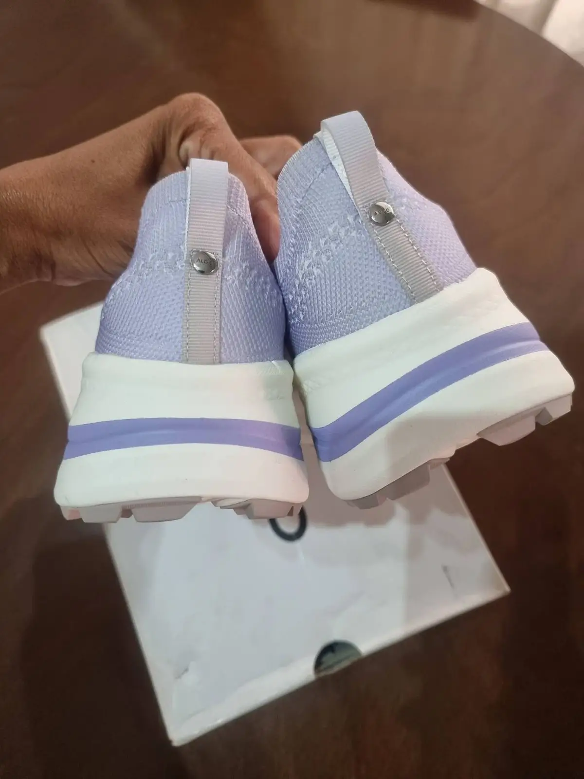 Aldo Purple Knit Slip-On Sneakers