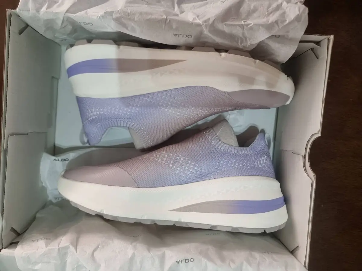 Aldo Purple Knit Slip-On Sneakers