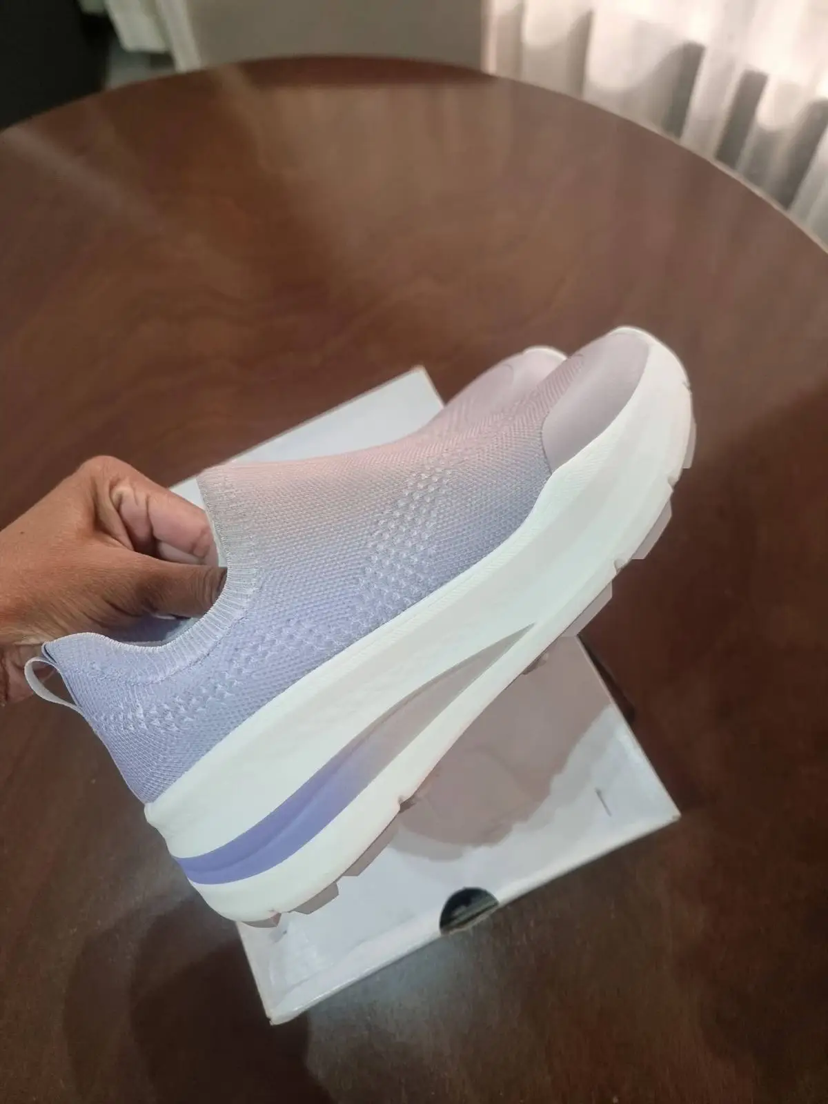 Aldo Purple Knit Slip-On Sneakers