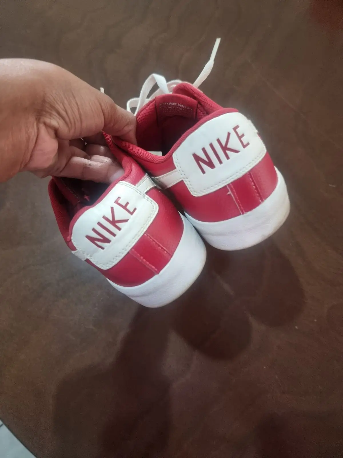 Nike Red and White Low Top Sneakers