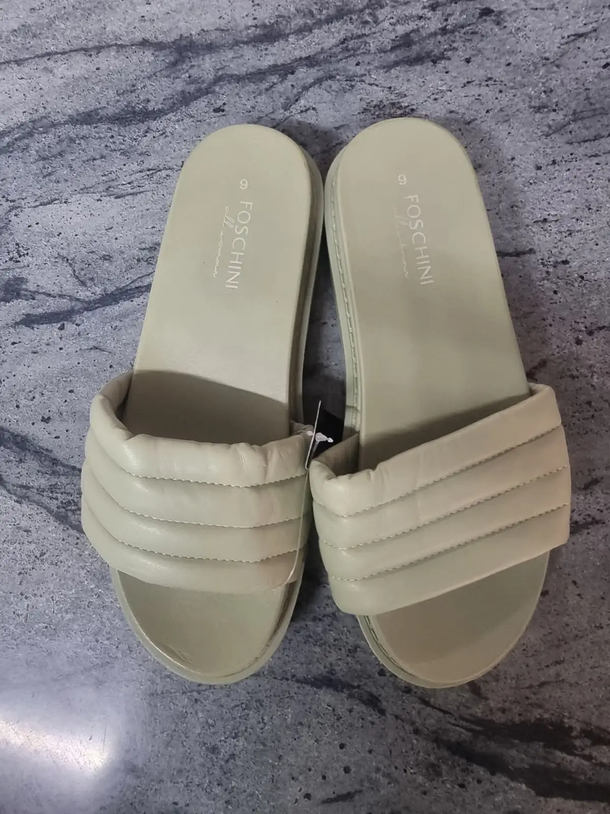 Foschini Padded Slide Sandals Sage Green Size 9