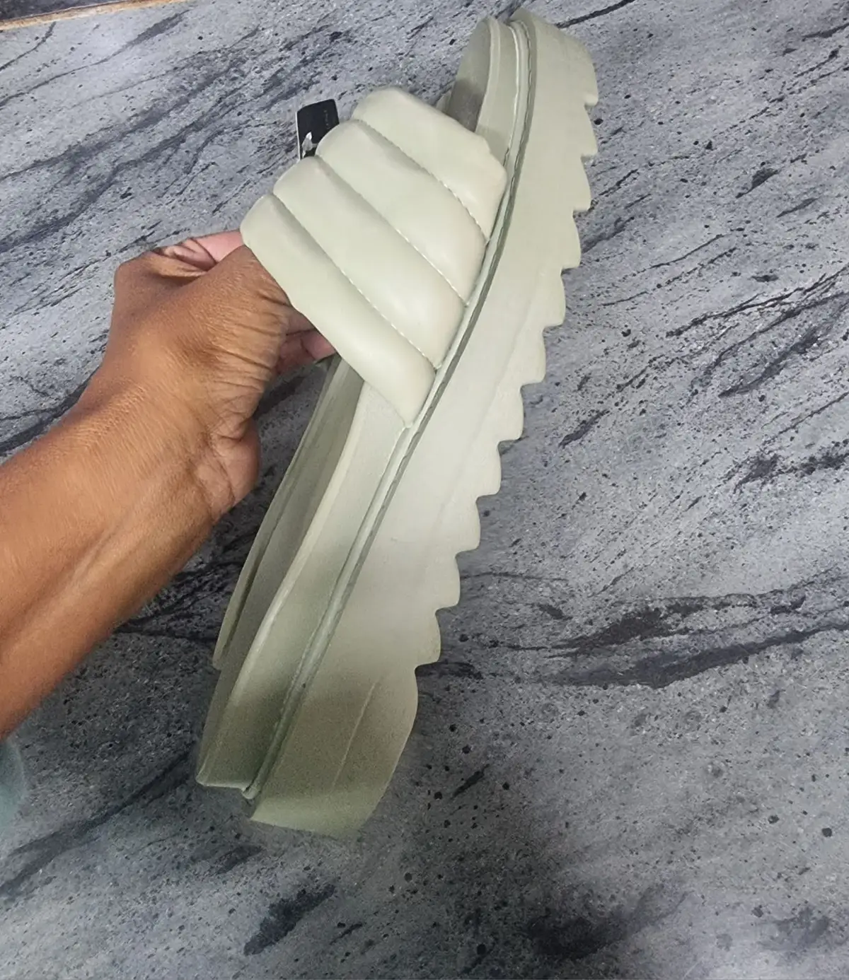 Foschini Padded Slide Sandals Sage Green Size 9
