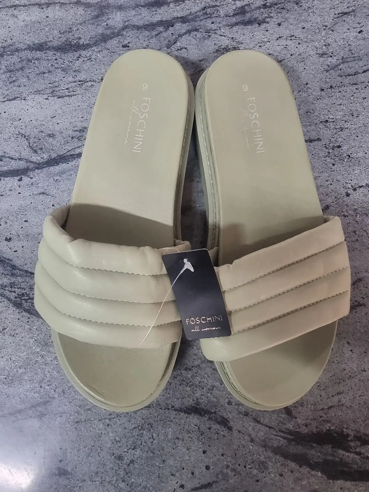 Foschini Padded Slide Sandals Sage Green Size 9