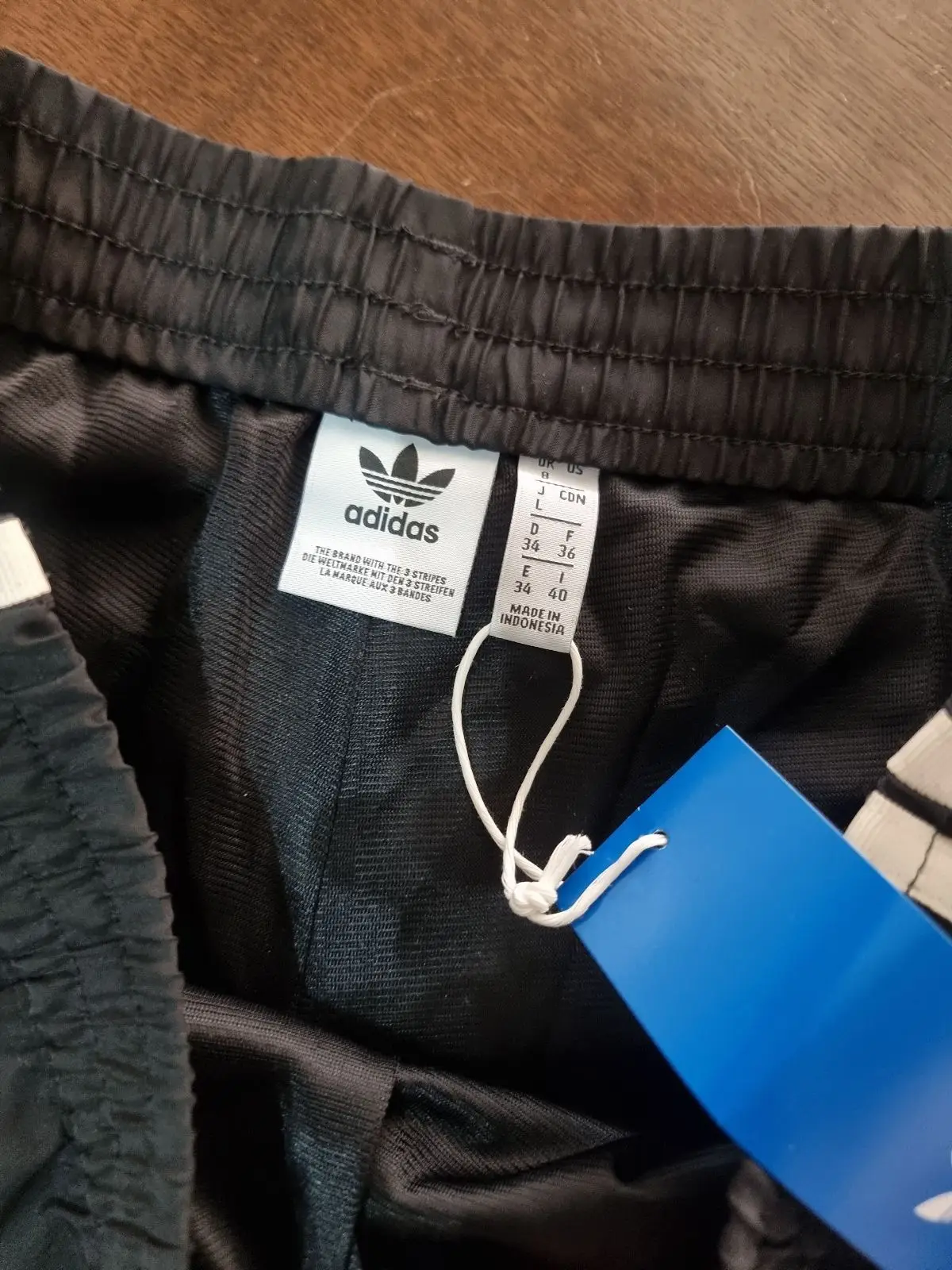 Adidas Black Track Pants with White Stripes