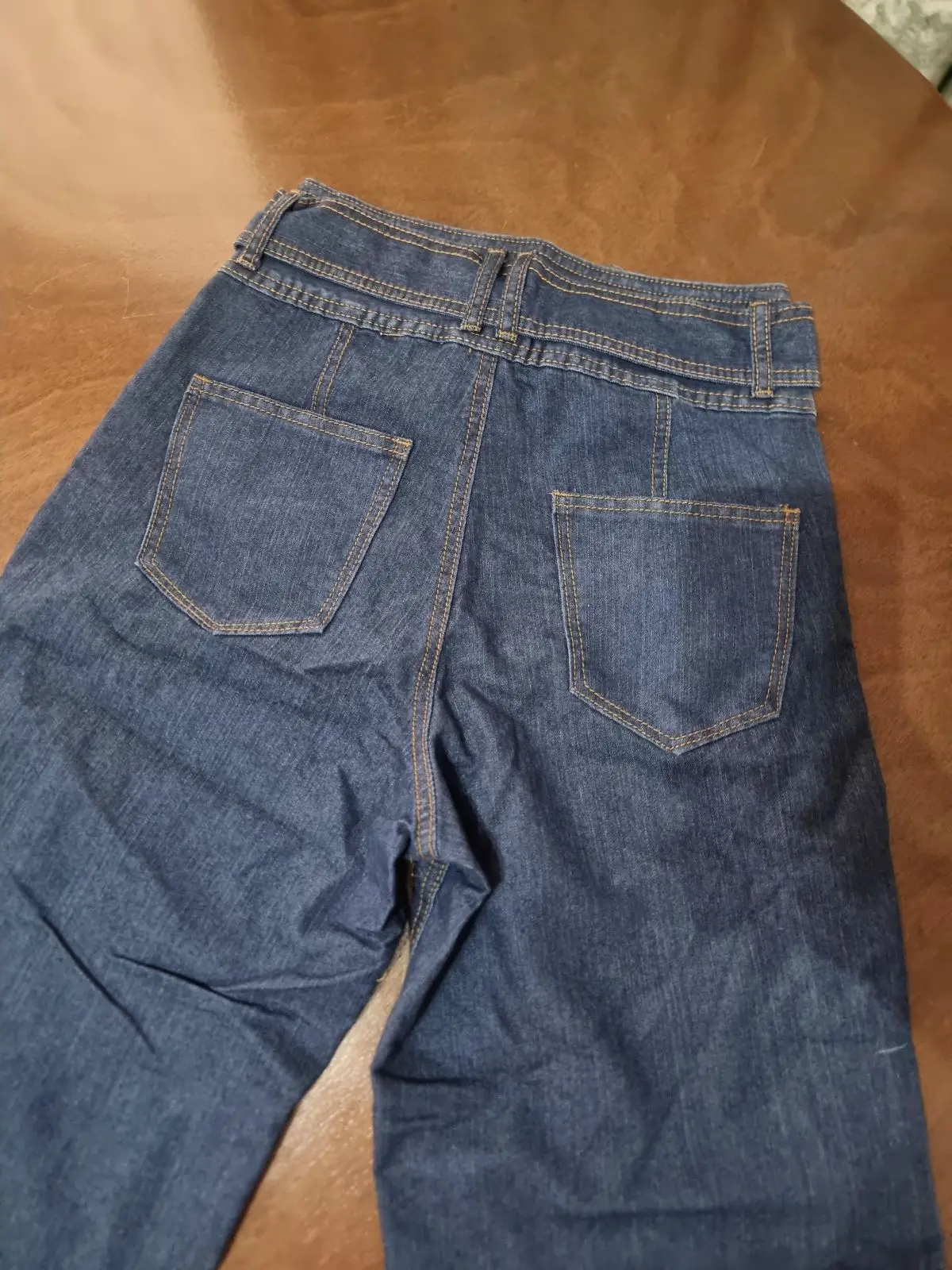 Mr Price Dark Wash Denim Wide-Leg Pants with Tie Belt