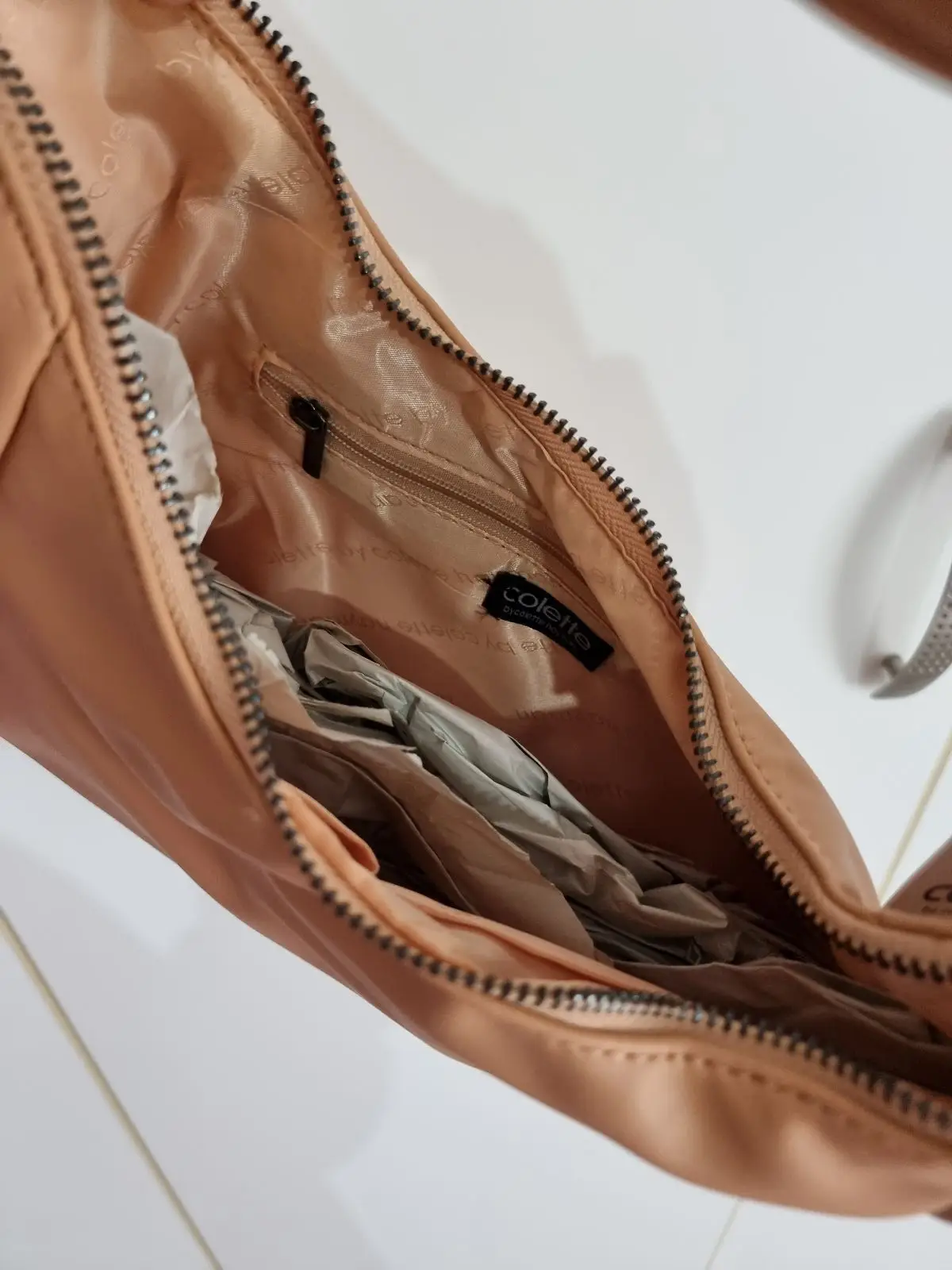 Colette by Colette Hayman Tan Knotted Handle Handbag