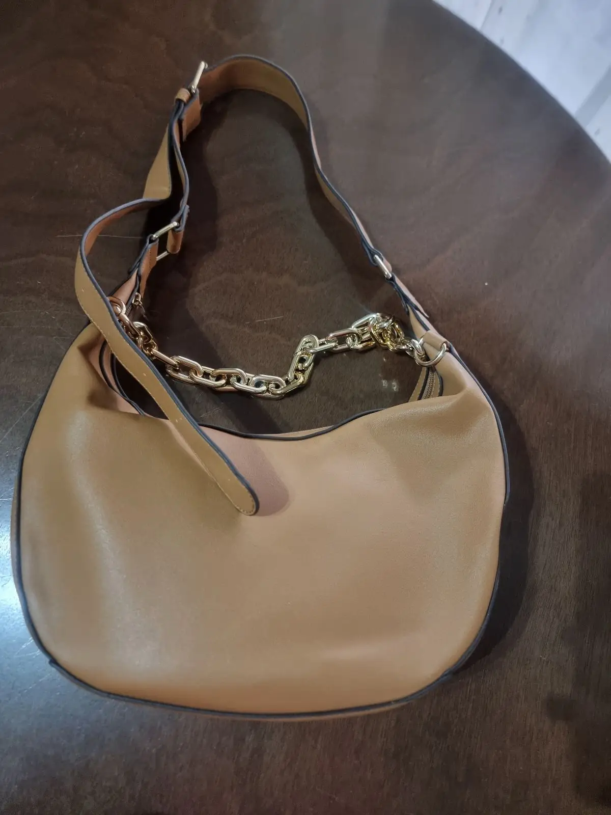 Foschini Tan Shoulder Bag with Gold Chain
