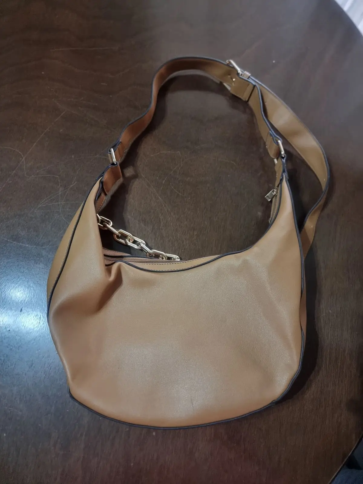 Foschini Tan Shoulder Bag with Gold Chain