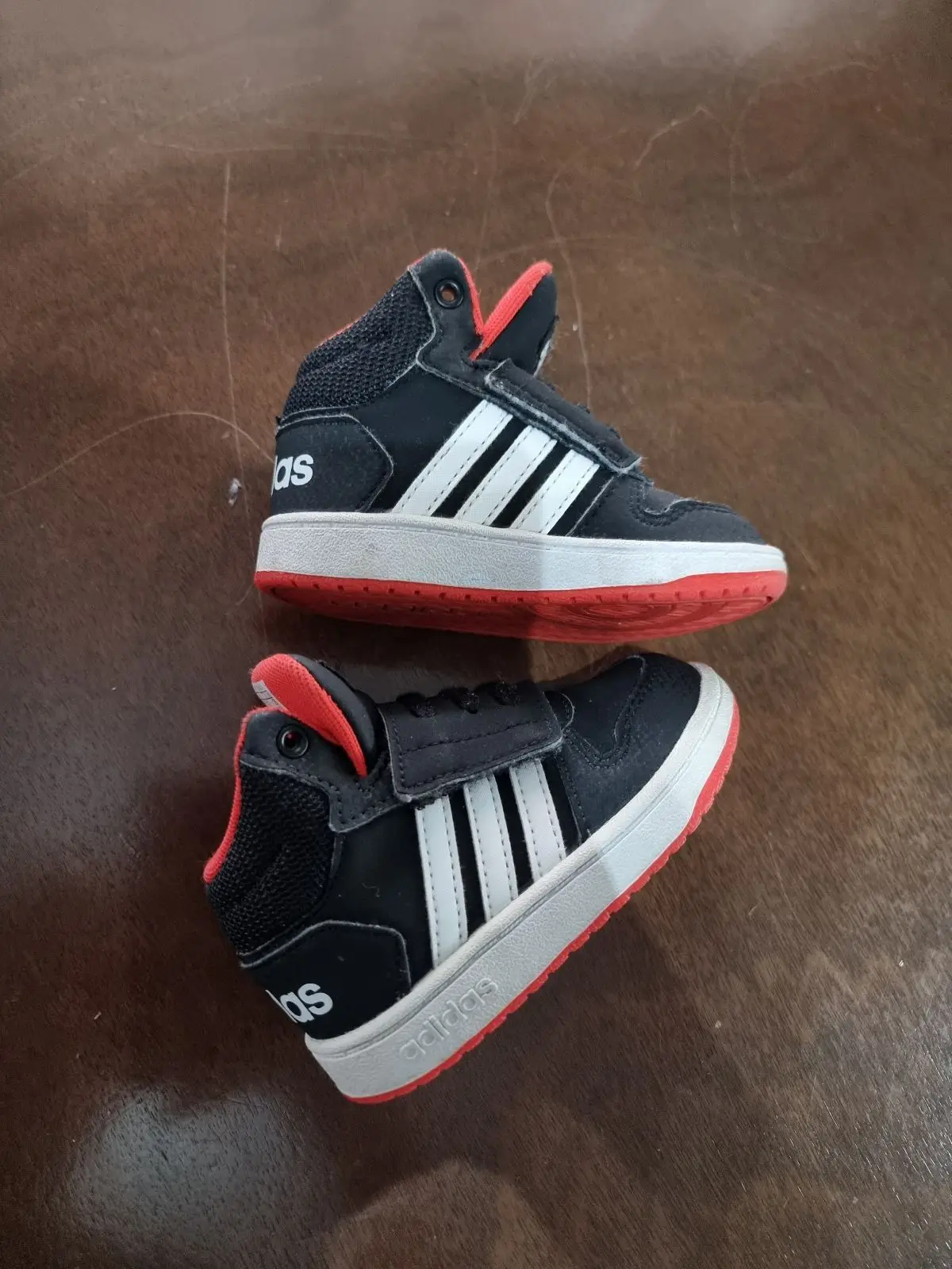 Adidas Kids High-Top Sneakers Black Red