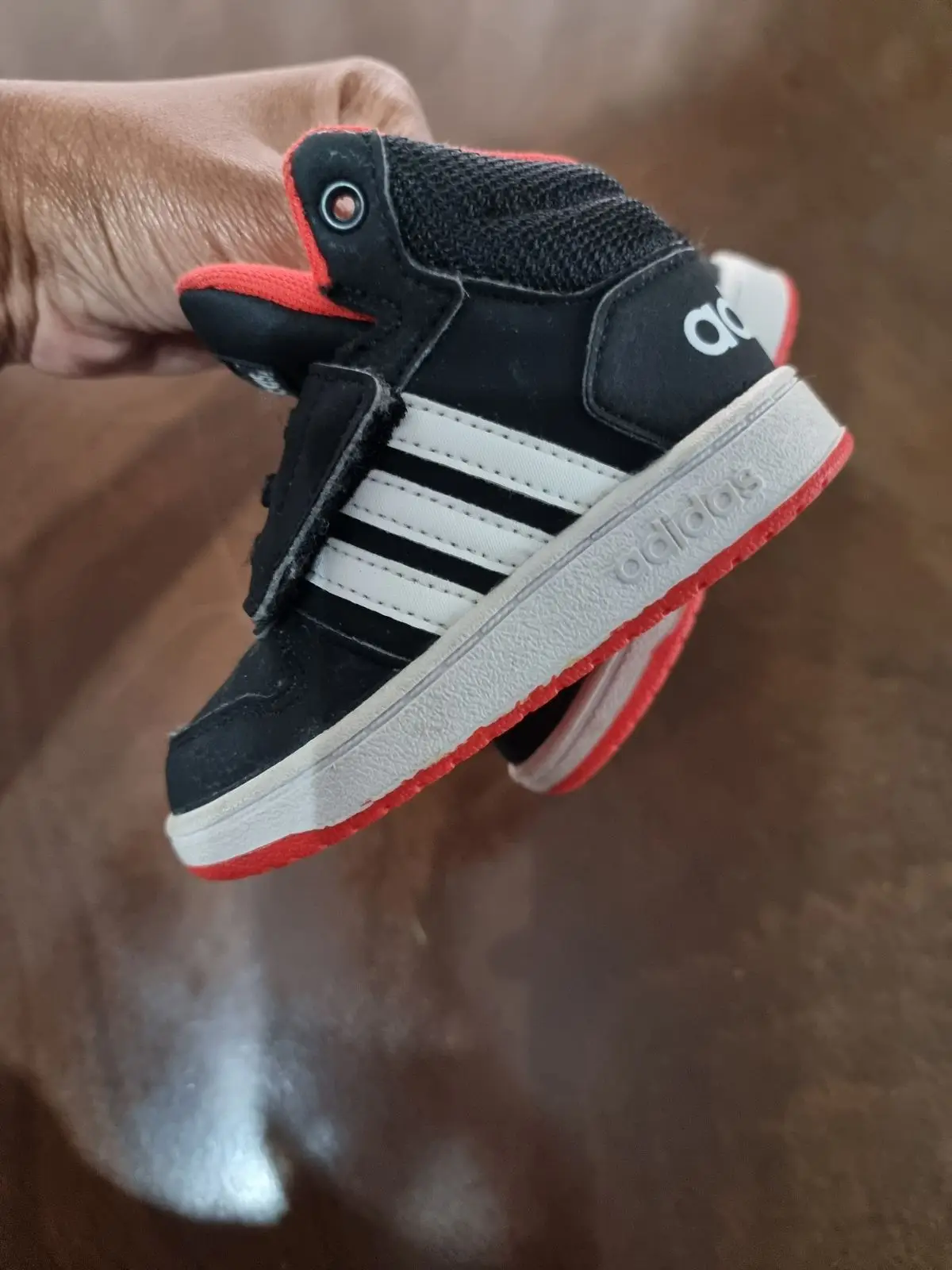 Adidas Kids High-Top Sneakers Black Red