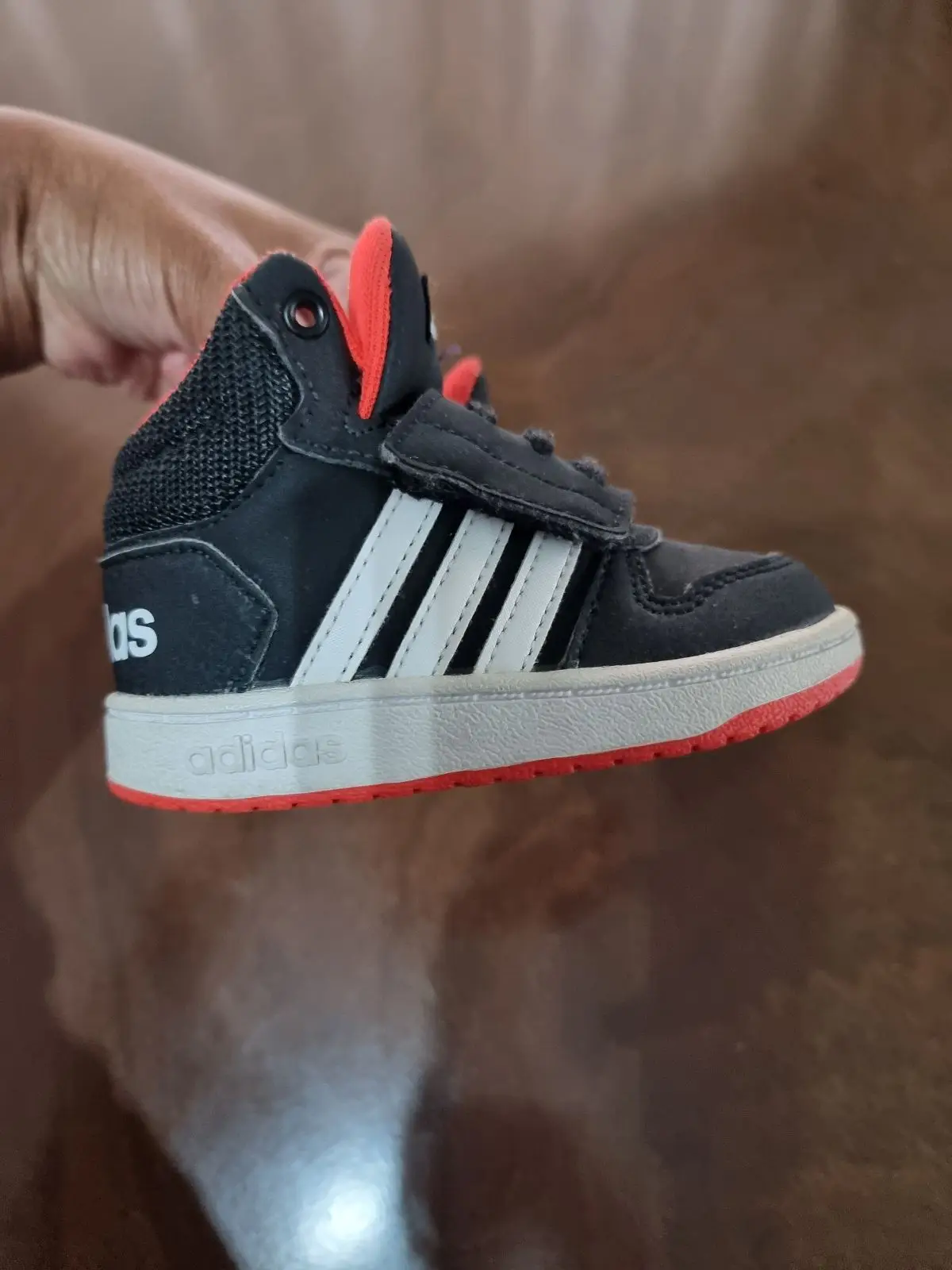Adidas Kids High-Top Sneakers Black Red