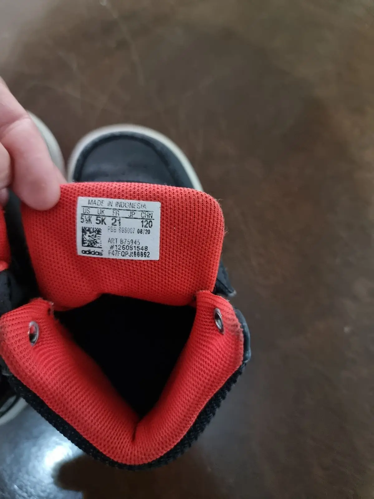 Adidas Kids High-Top Sneakers Black Red