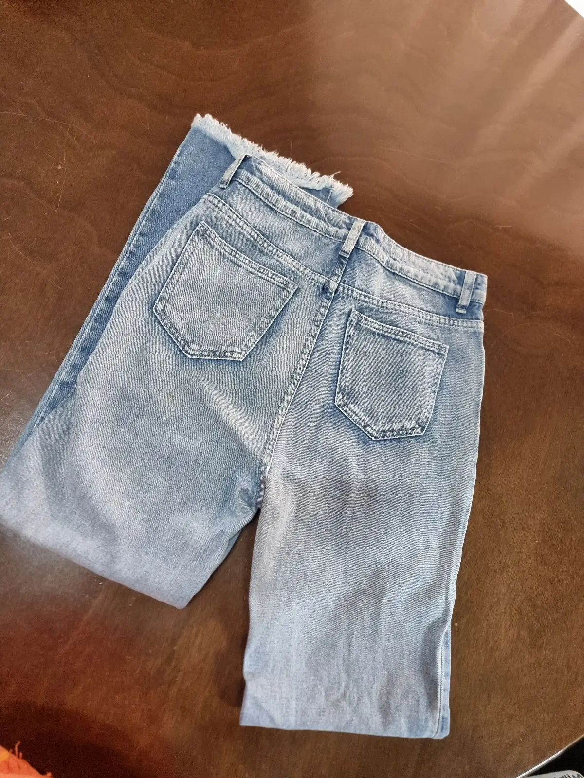 Foschini Light Wash Raw Hem Denim Jeans