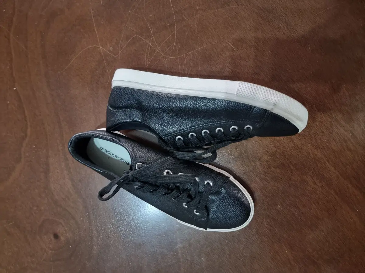 Woolworths Black Textured Sneakers Size 6