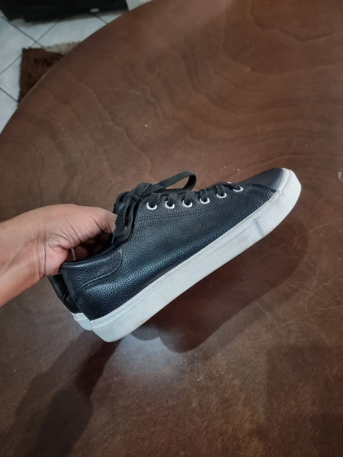 Woolworths Black Textured Sneakers Size 6