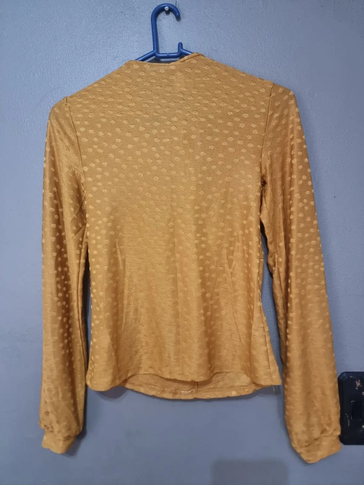 Foschini Mustard Yellow Long-Sleeve Tie-Neck Top