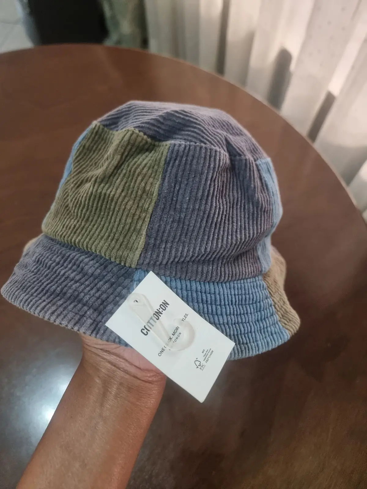 Cotton On Corduroy Color-Block Bucket Hat